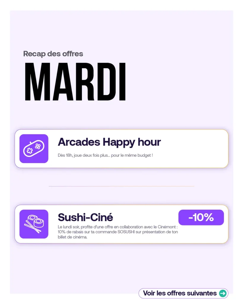 Arcades Happy hour et Sushi-Ciné